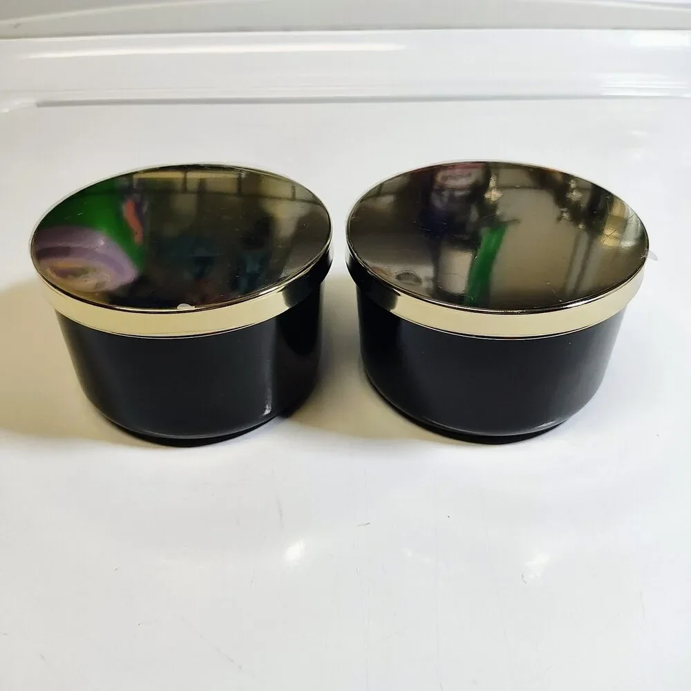 Jars w/ Lids Z Gallerie Two Multi Use Storage Black Ceramic
